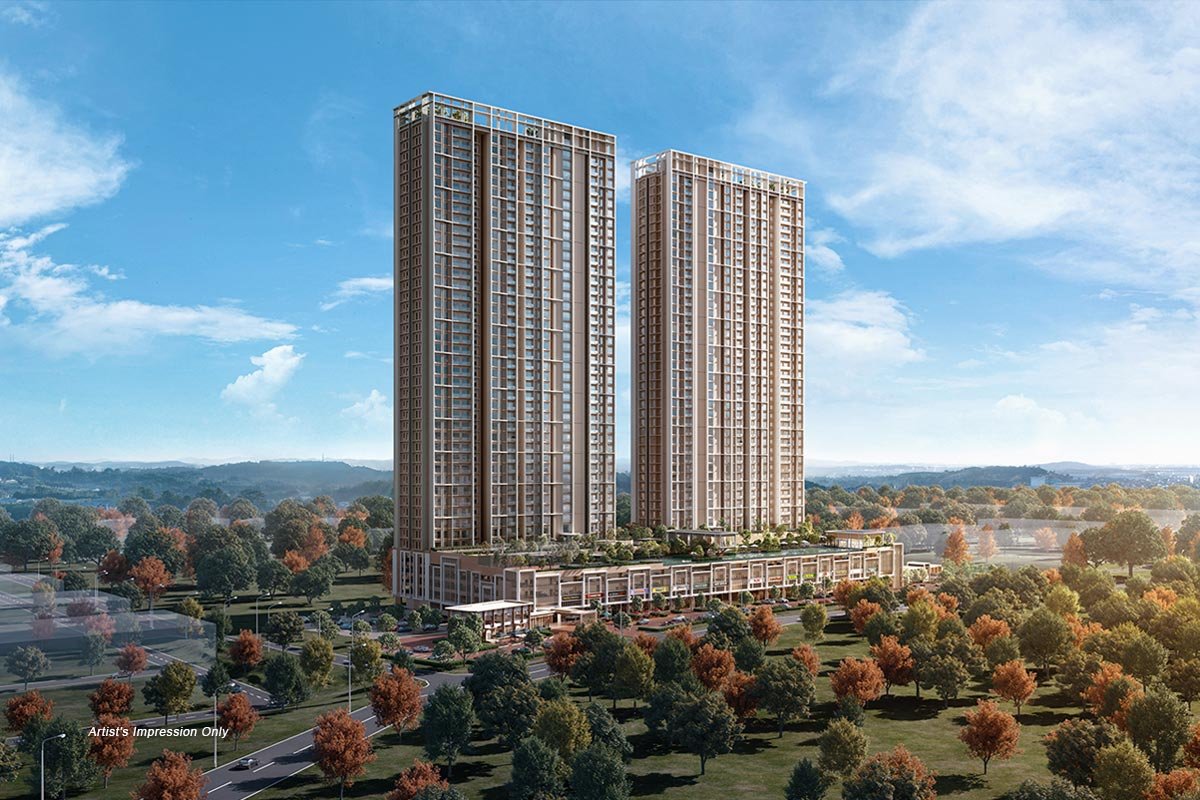 Senna Heights retail podium and residential towers
